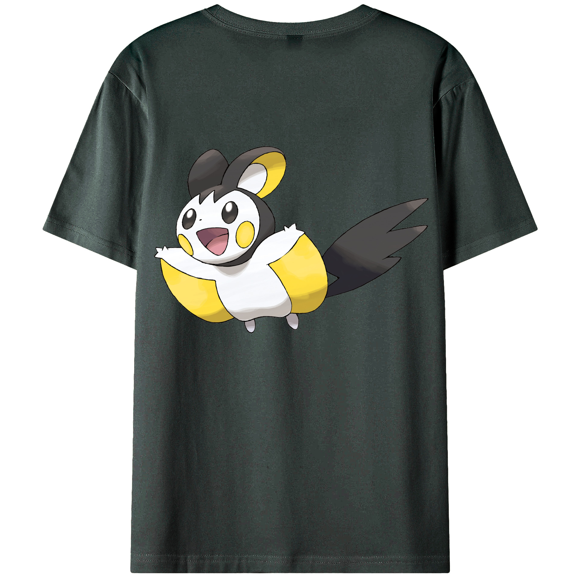 （画像用） ポケットモンスター Pokémon 綿100％ メンズ半袖Tシャツ（バックプリント） 通気性